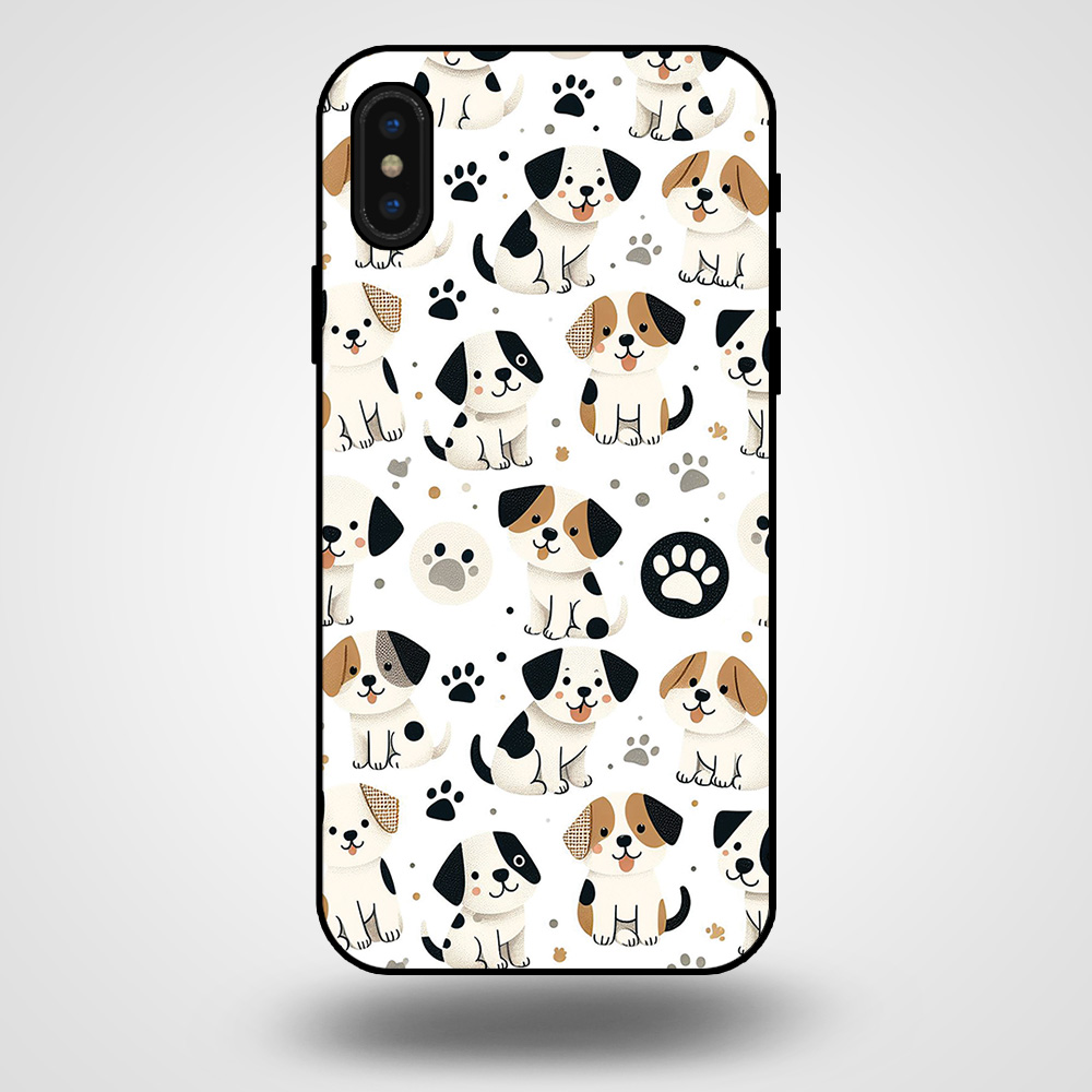 iPhone Xs telefoonhoesje met hond opdruk