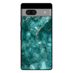 Google Pixel 7A marmer hoesje groen goud