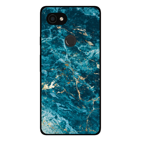 Sublimatiehoesje Google Pixel 3A XL marmer hoesje blauw 2