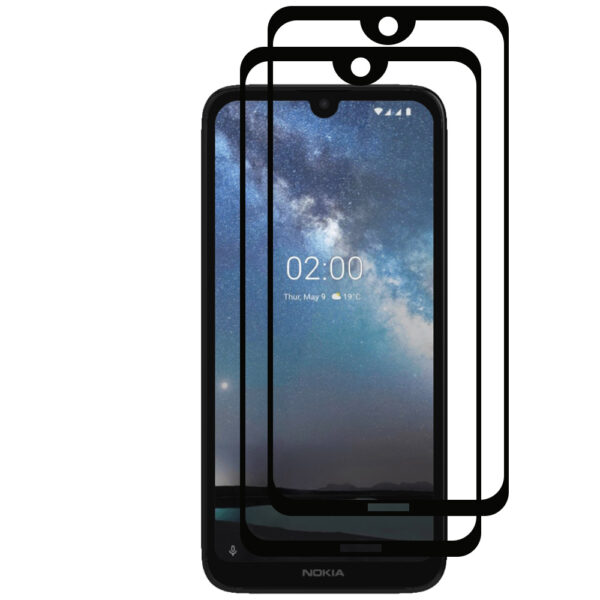 Nokia 2.2 full cover screenprotector duo pack 2