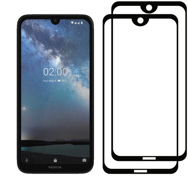 Nokia 2.2 full cover screenprotector duo pack