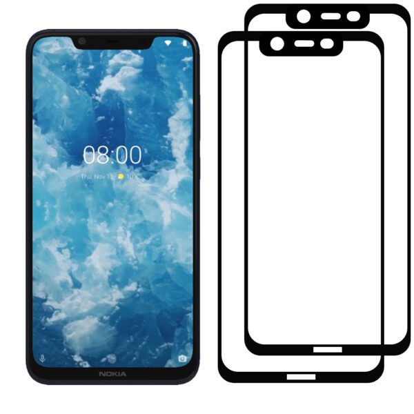 Nokia 8.1 full cover screenprotector duo pack