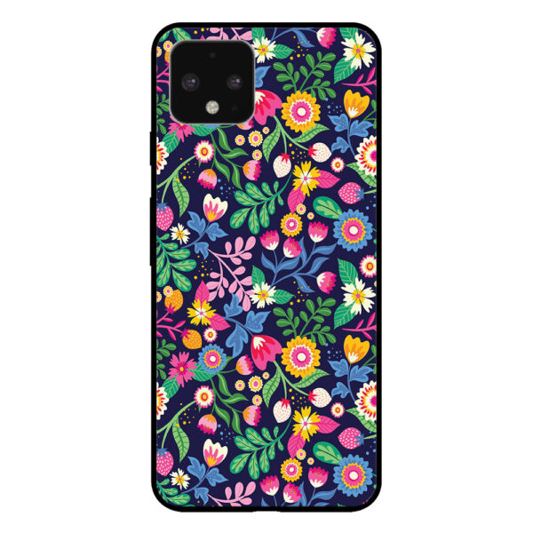 Google Pixel 4 telefoonhoesje met bloemen opdruk