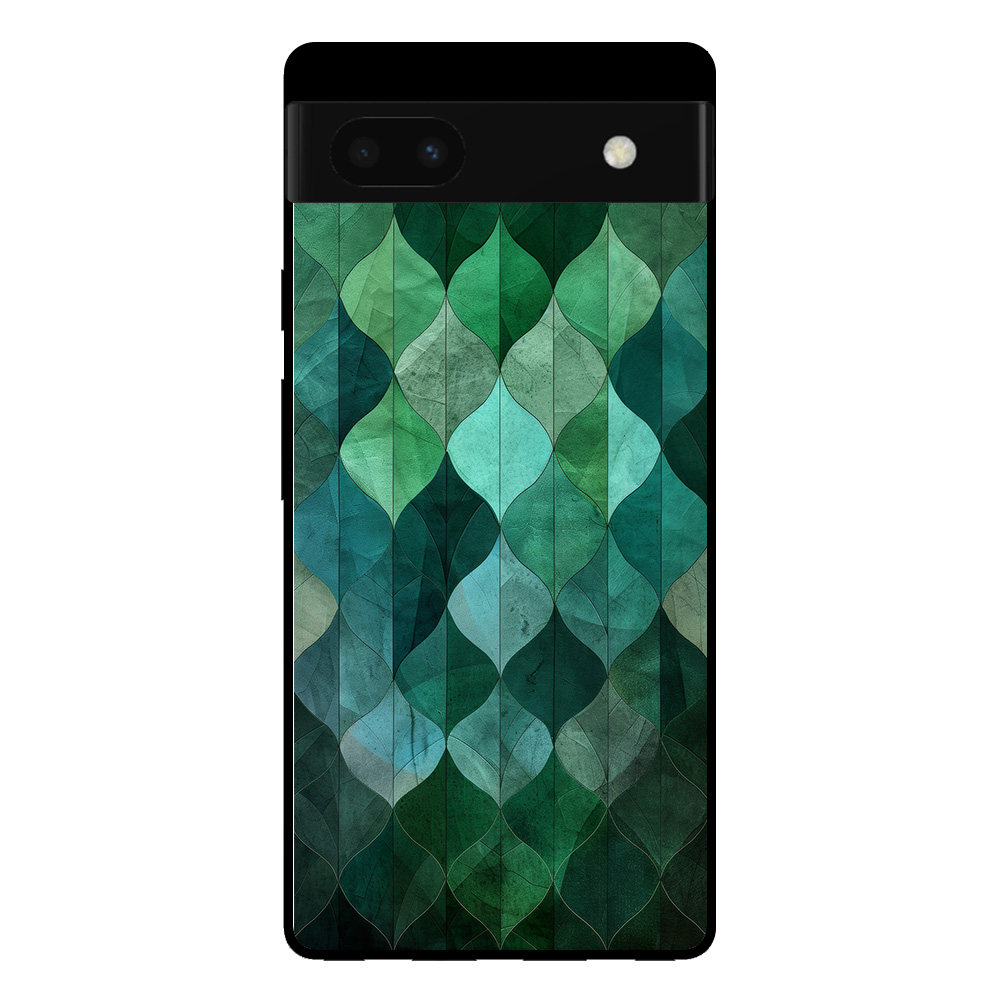 Google Pixel 6 Pro telefoonhoesje met groene bladeren opdruk