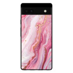 Google Pixel 6 Pro telefoonhoesje met roze marmer opdruk