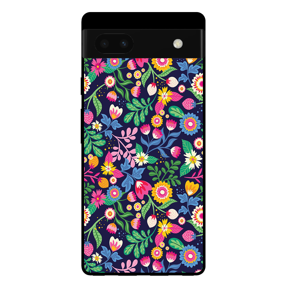 Google Pixel 6A telefoonhoesje met bloemen opdruk