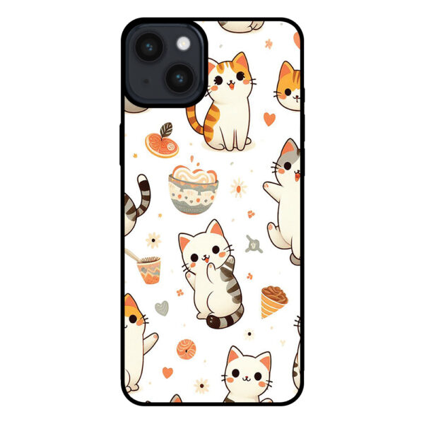 Iphone 15 Plus telefoonhoesje met katten opdruk