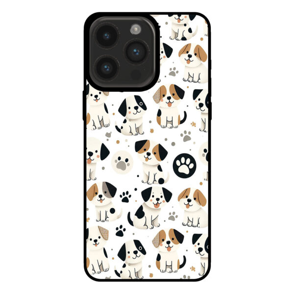 Iphone 15 Pro Max telefoonhoesje met honden opdruk