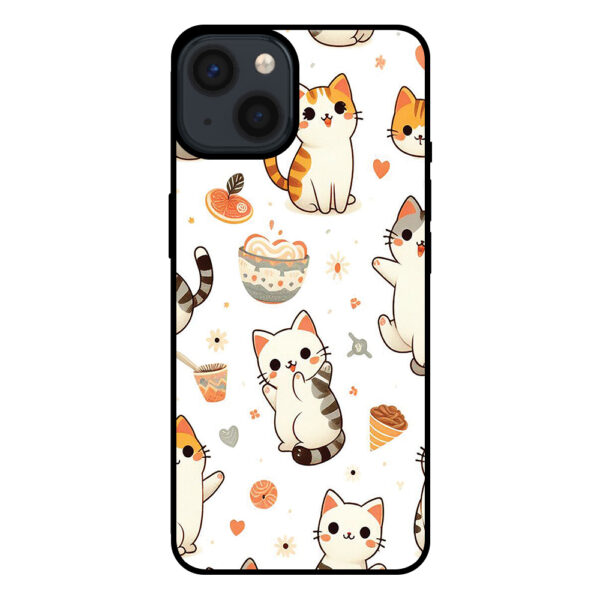 Iphone 15 telefoonhoesje met katten opdruk