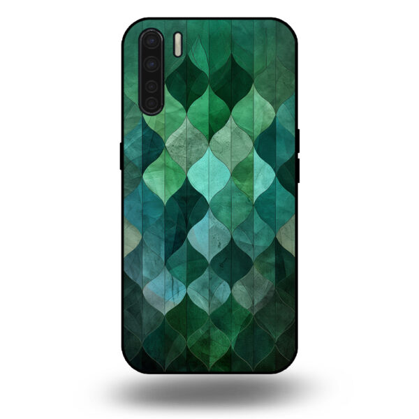 Marmer hoesje bladgroen OPPO A91