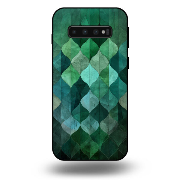 Marmer hoesje bladgroen Samsung Galaxy S10+