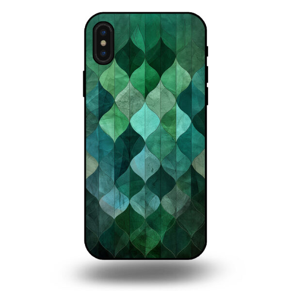 Marmer hoesje bladgroen iphone XS Max