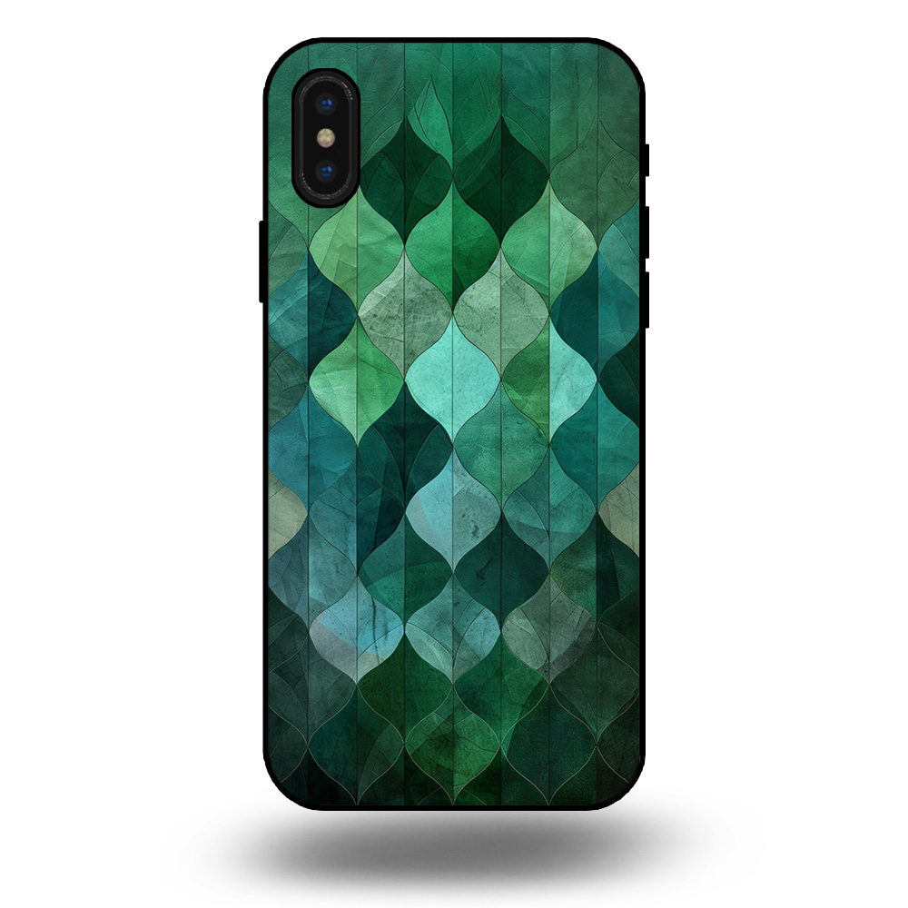 Marmer hoesje bladgroen iphone XS