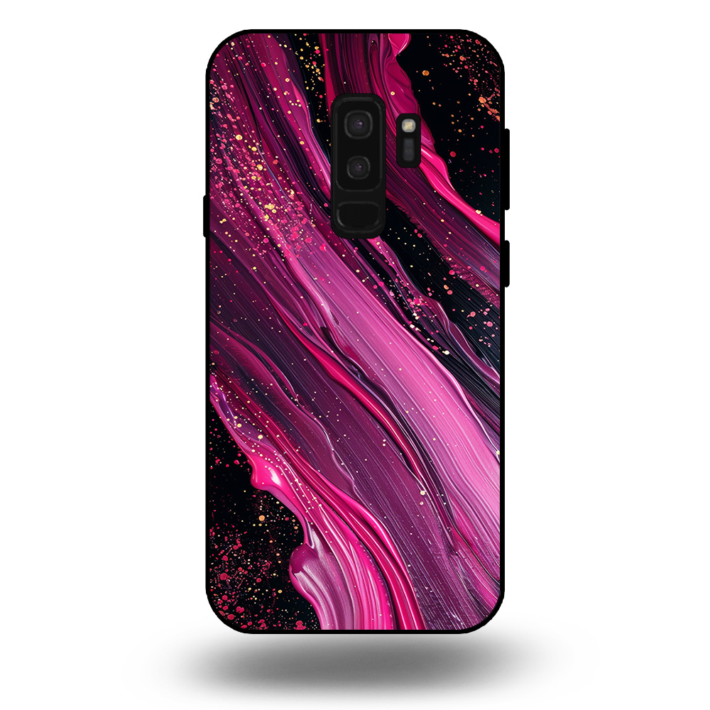 Marmer hoesje paars roze Samsung Galaxy S9+