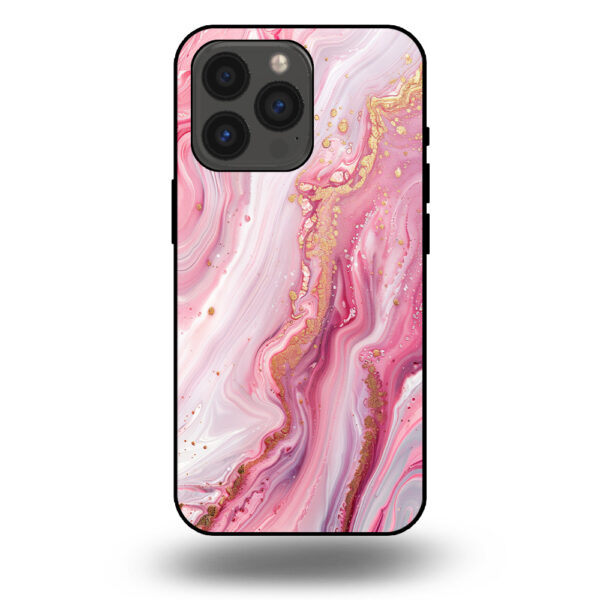 Marmer hoesje paars roze iphone 13 pro