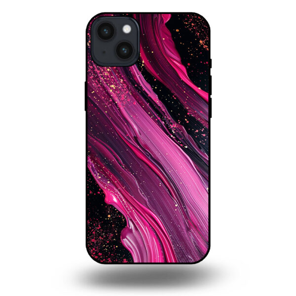 Marmer hoesje paars roze iphone 14 Plus