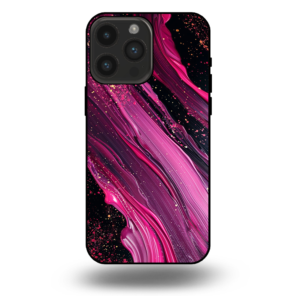 Marmer hoesje paars roze iphone 14 Pro Max