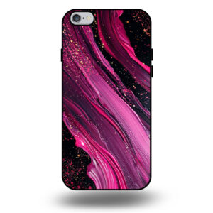 Marmer hoesje paars roze iphone 6-6s Plus