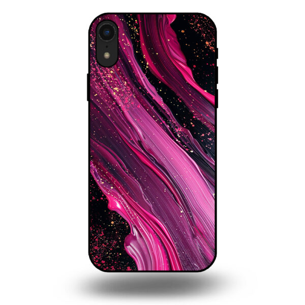Marmer hoesje paars roze iphone XR