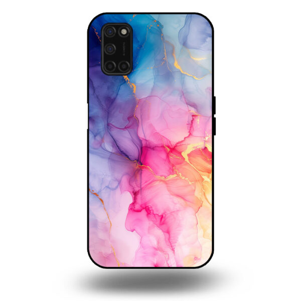 Marmer hoesje regenboog OPPO A52