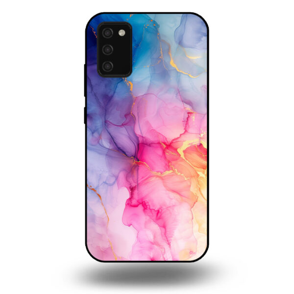 Marmer hoesje regenboog Samsung Galaxy A02