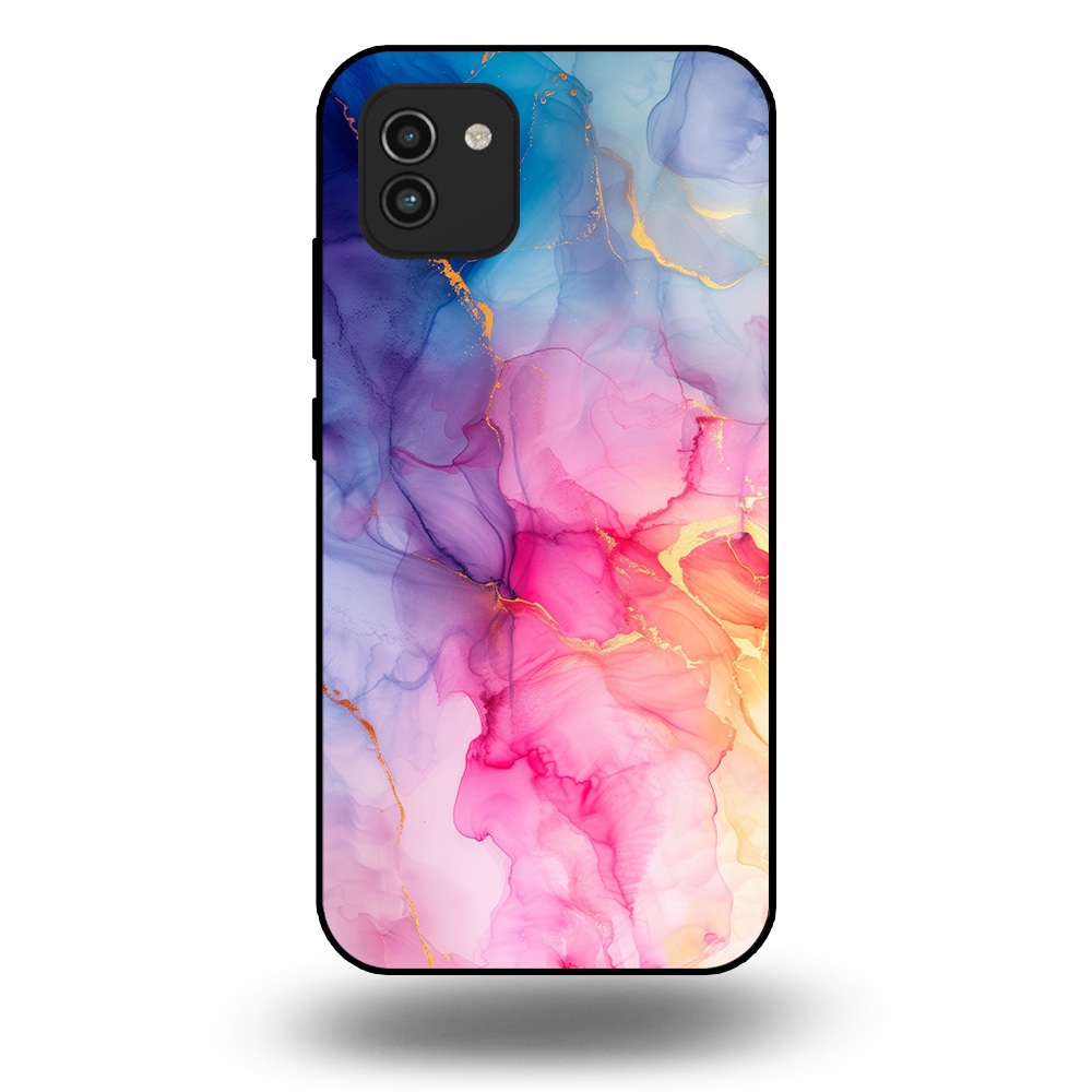 Marmer hoesje regenboog Samsung Galaxy A03