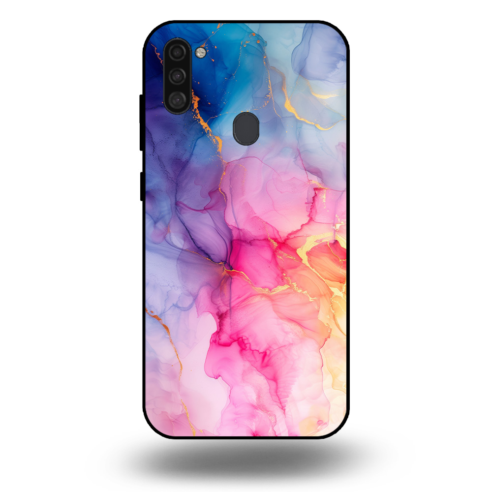 Marmer hoesje regenboog Samsung Galaxy A11