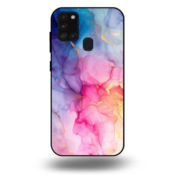 Marmer hoesje regenboog Samsung Galaxy A21s