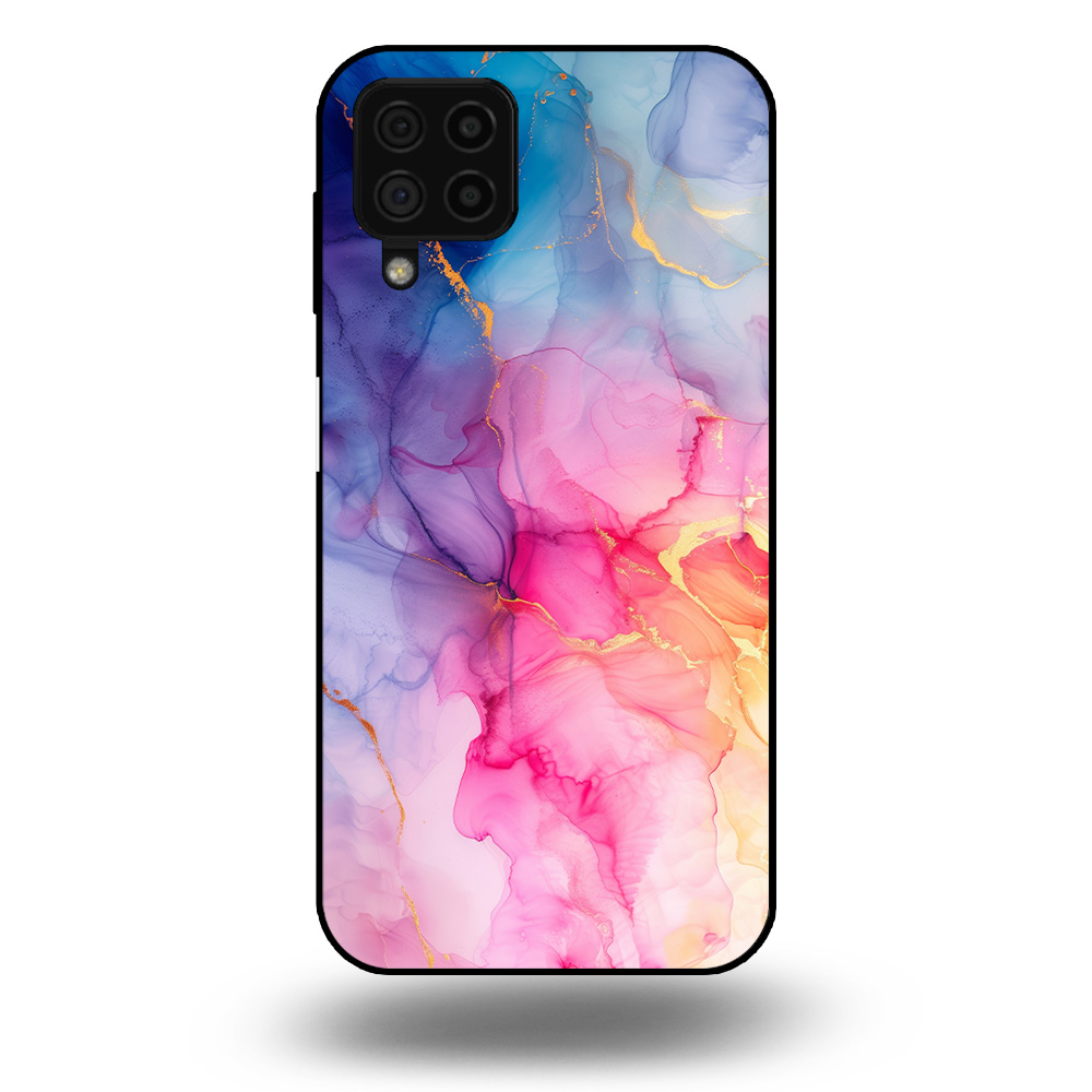 Marmer hoesje regenboog Samsung Galaxy A22