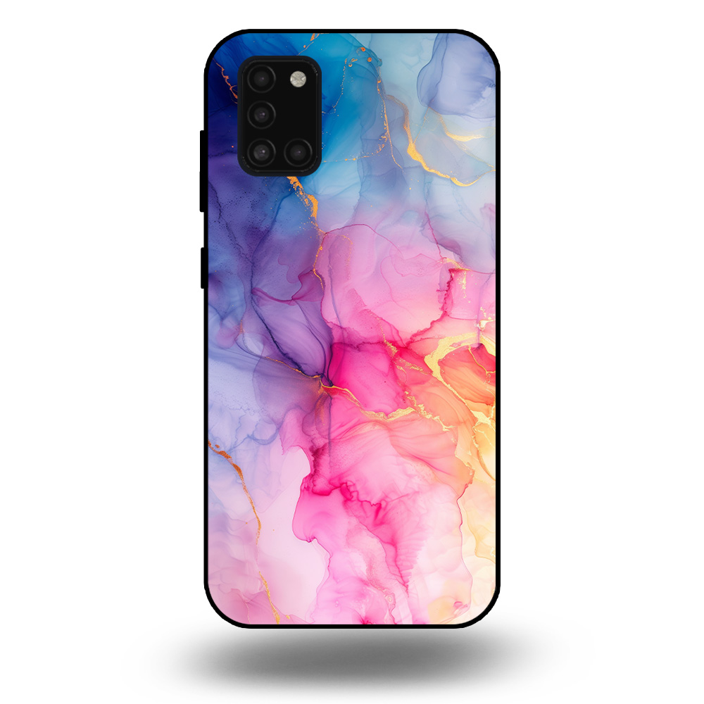 Marmer hoesje regenboog Samsung Galaxy A31