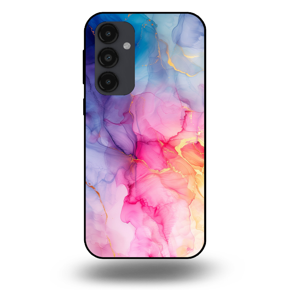 Marmer hoesje regenboog Samsung Galaxy A54 5G