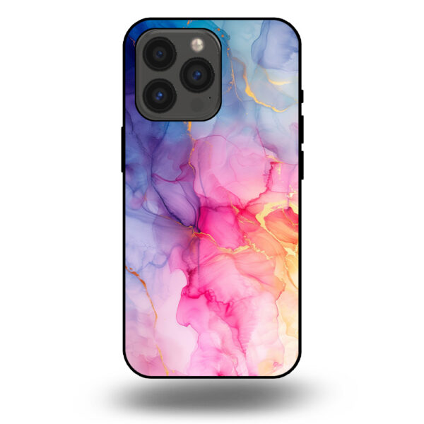 Marmer hoesje regenboog iphone 13 Pro