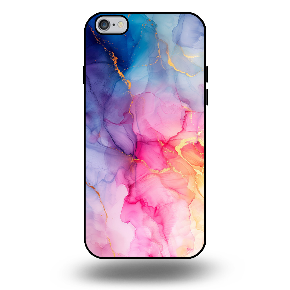 Marmer hoesje regenboog iphone 6-6s Plus