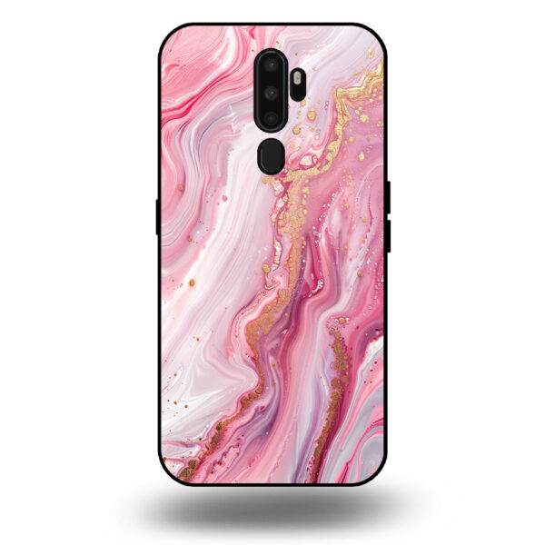 Marmer hoesje roze OPPO A5 2020