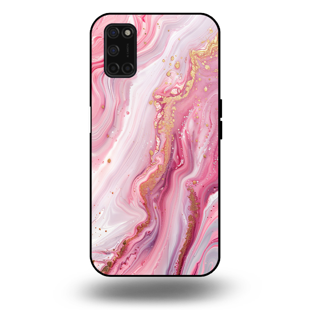 Marmer hoesje roze OPPO A52