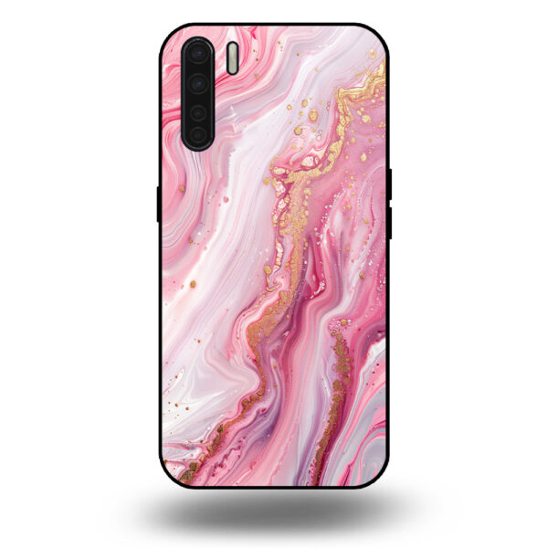 Marmer hoesje roze OPPO A91