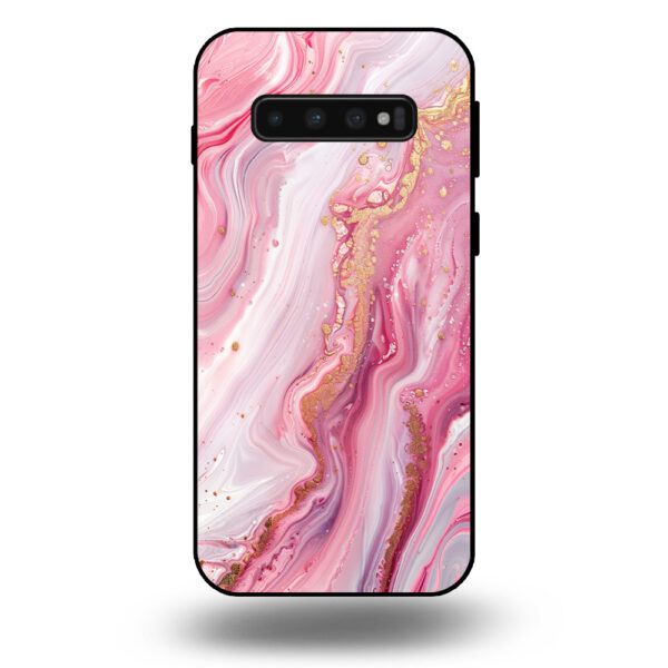 Marmer hoesje roze Samsung Galaxy S10+