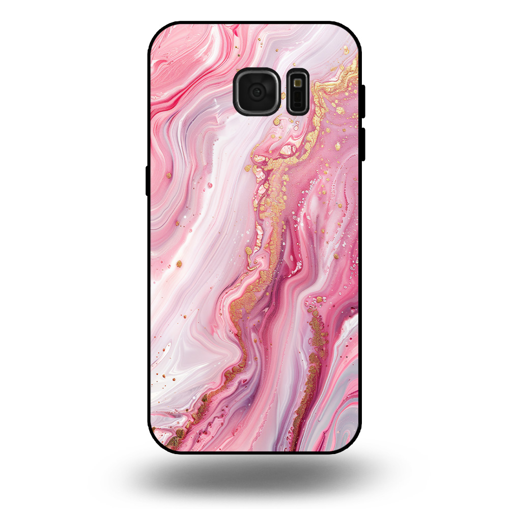 Marmer hoesje roze Samsung Galaxy S7