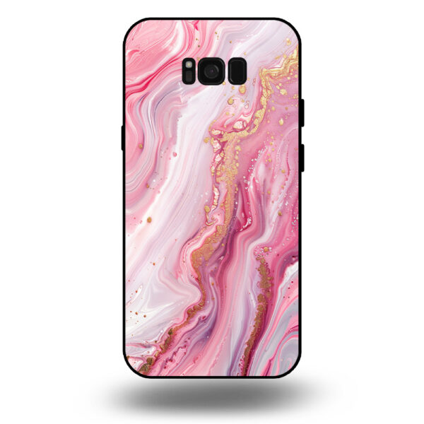 Marmer hoesje roze Samsung Galaxy S8+