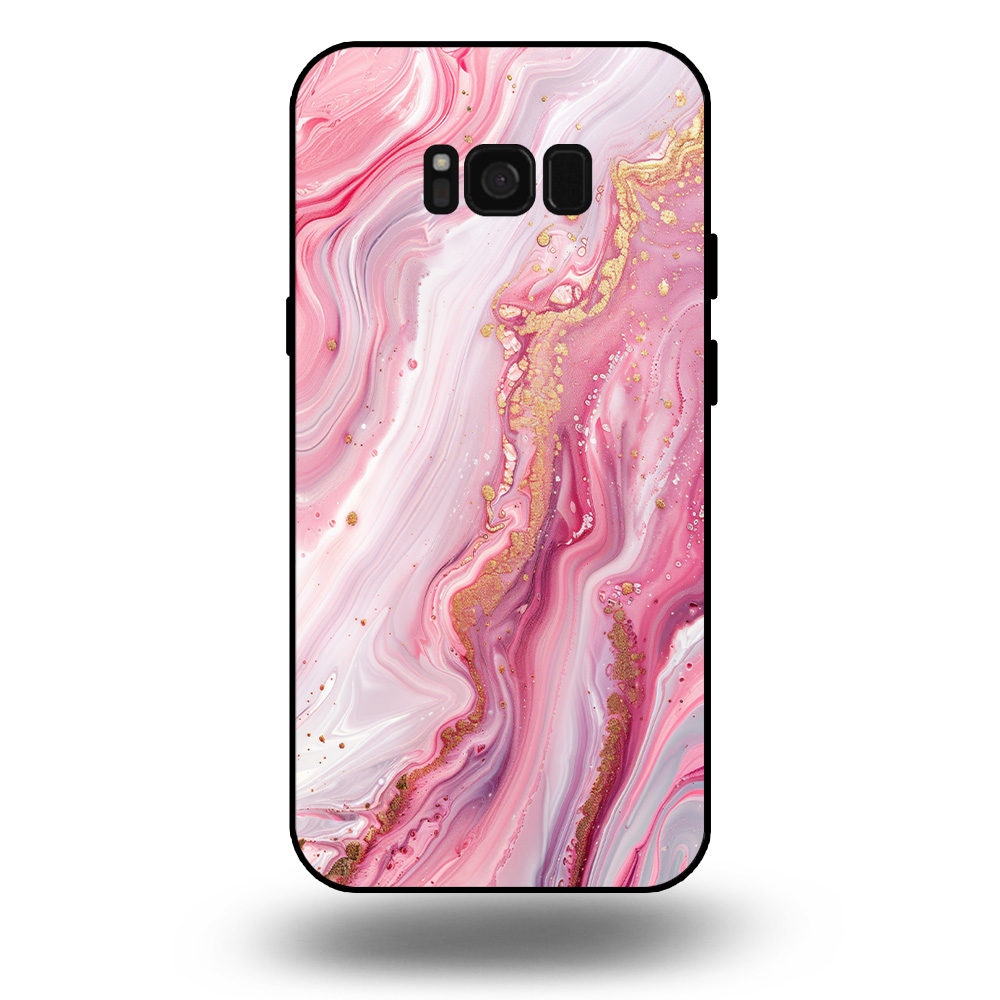 Marmer hoesje roze Samsung Galaxy S8