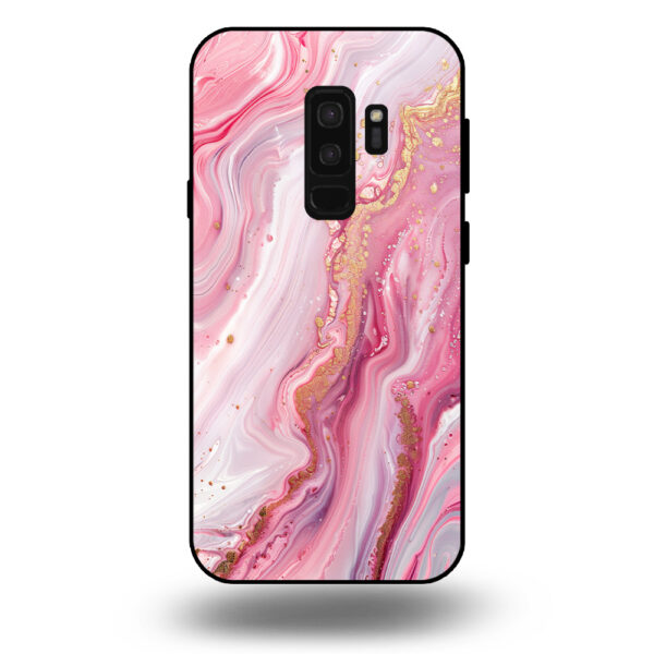 Marmer hoesje roze Samsung Galaxy S9+