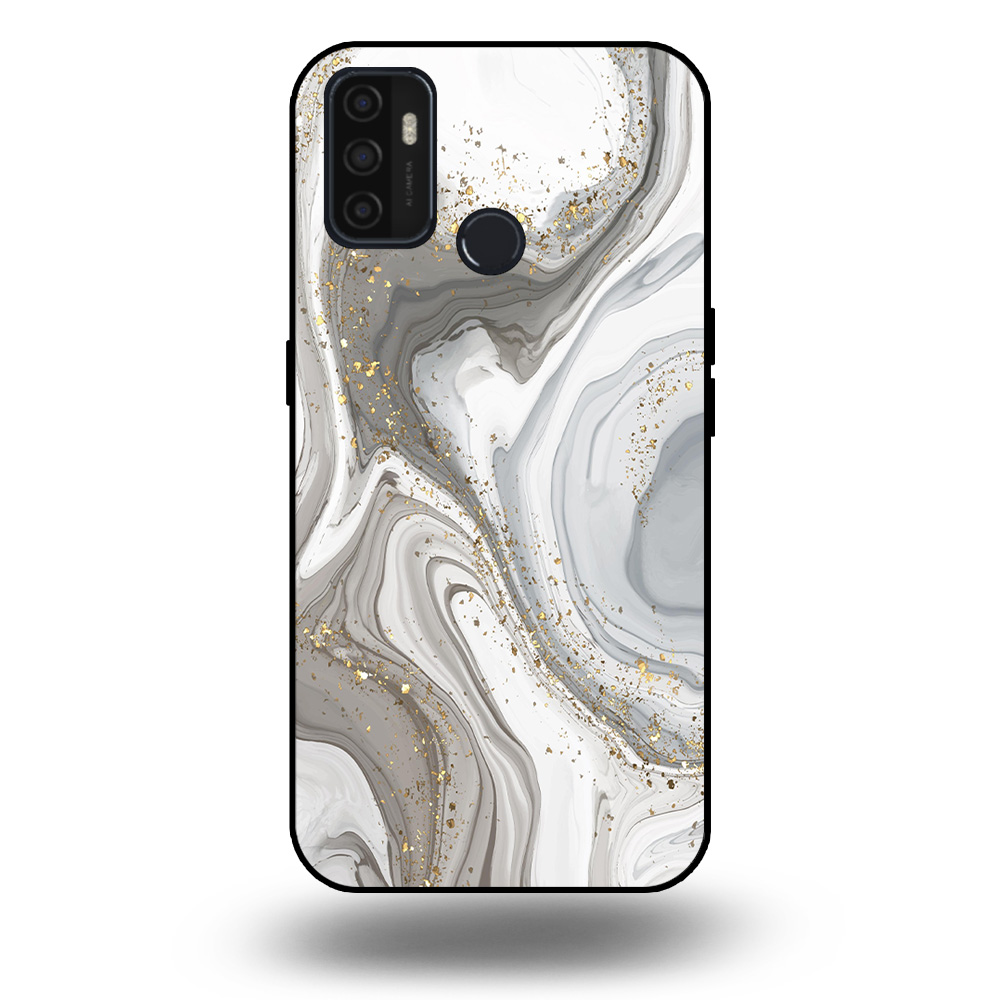 Marmer hoesje zilver OPPO A53