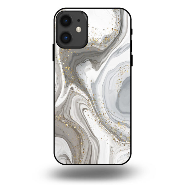 Marmer hoesje zilver iPhone 11