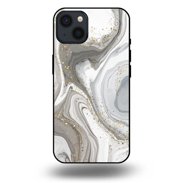 Marmer hoesje zilver iPhone 13