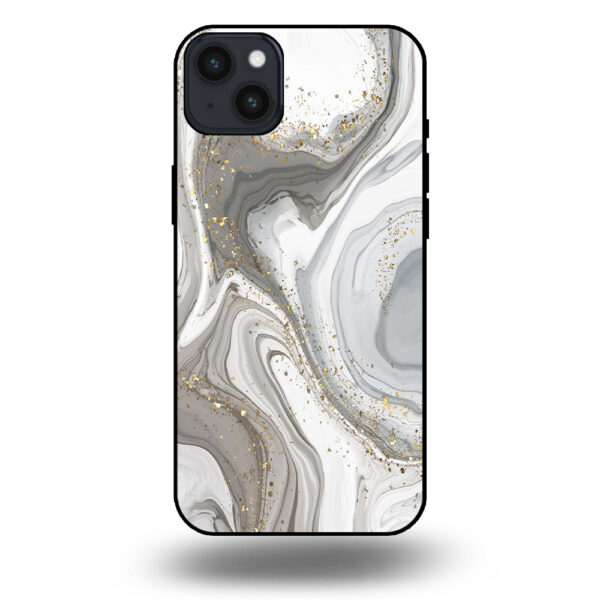 Marmer hoesje zilver iPhone 14 Plus