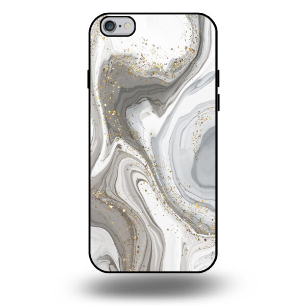 Marmer hoesje zilver iPhone 6-6s Plus