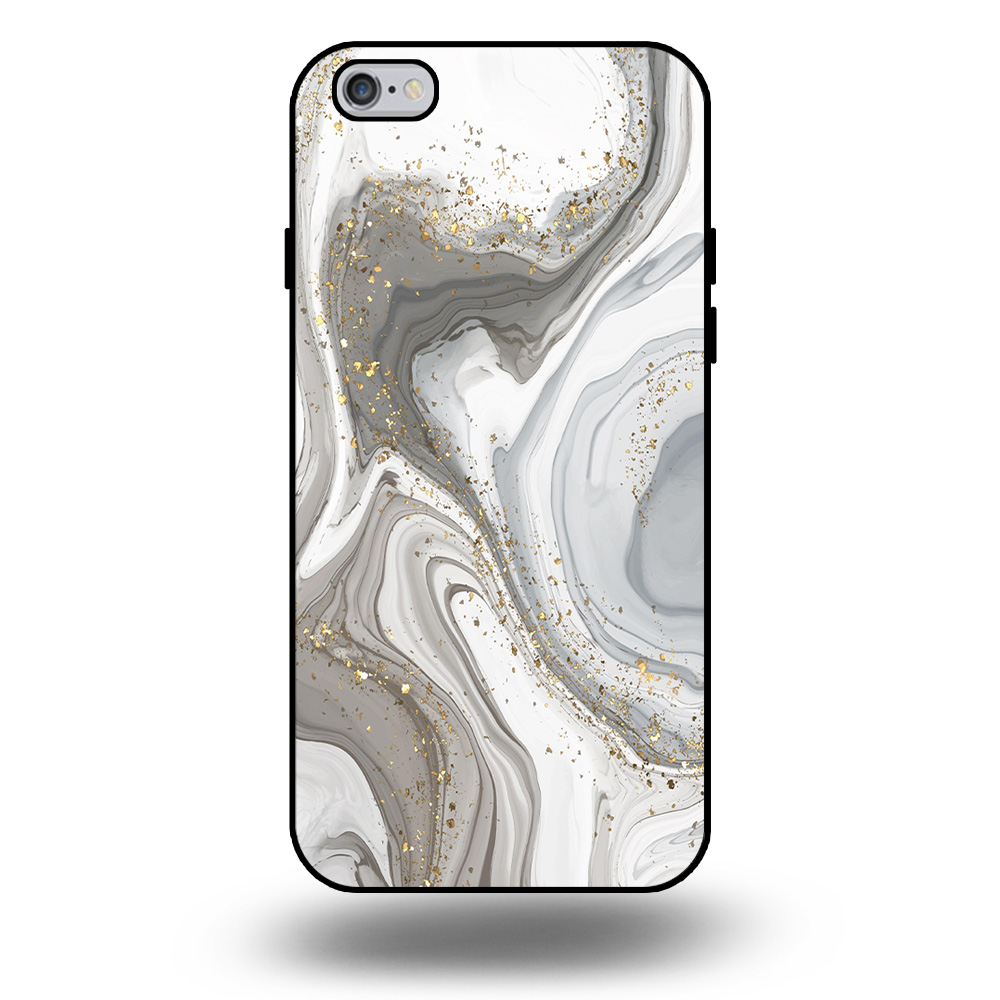 Marmer hoesje zilver iPhone 6-6s