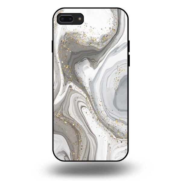 Marmer hoesje zilver iPhone 7-8 Plus