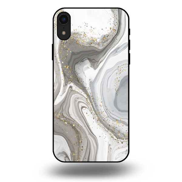Marmer hoesje zilver iPhone XR