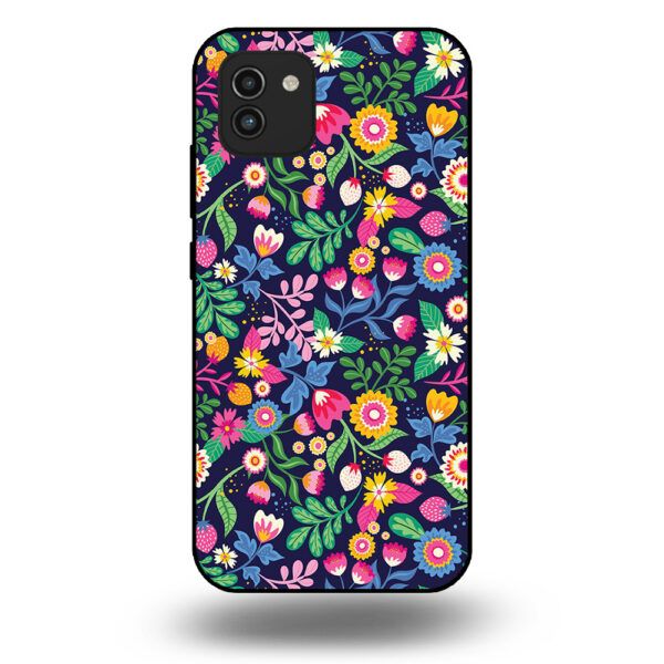 Samsung Galaxy A03 telefoonhoesje met bloemen design